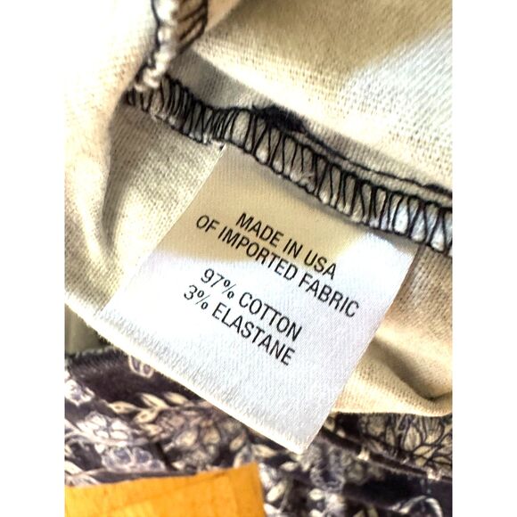 Drew Anthropologie Women's Isabelle Capri Pants Blue Floral Stretch Size 8 - Picture 4 of 4